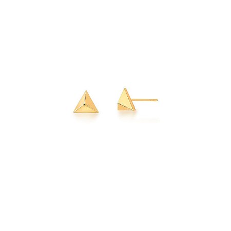 BRINCO TRIANGULAR SPIKE BANHADO A OURO