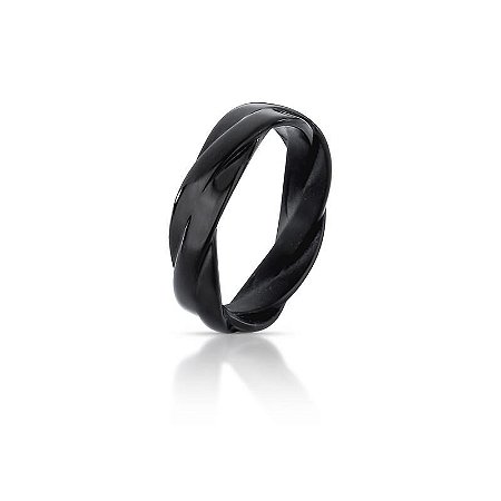 ANEL TRANCADO NEGRO 5MM ACO