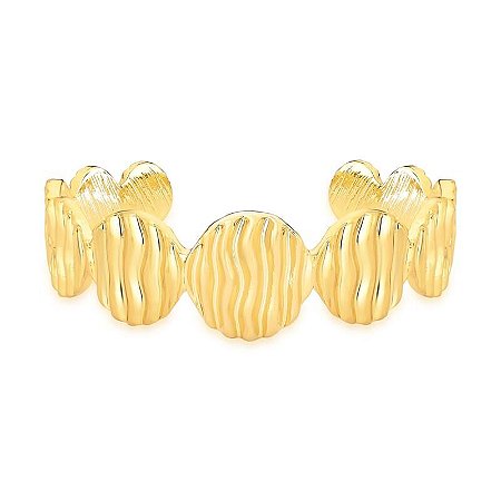 BRACELETE MEDALHAS TEXTURIZADO BAN. OURO SM
