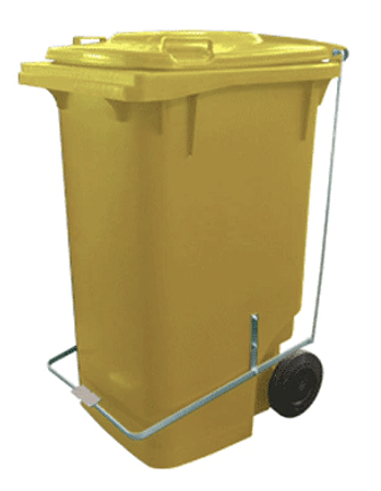 Carrinho Coletor de Lixo (Contentor ou Coletora) com pedal 240 Litros