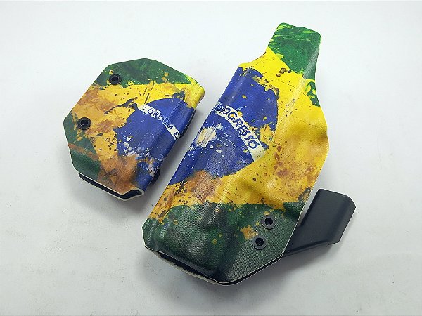 Coldre + porta carregador (BRASIL) TAURUS TS9 - Destro