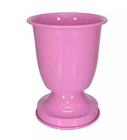 Vaso Metal Tulipa Rosa 29cm