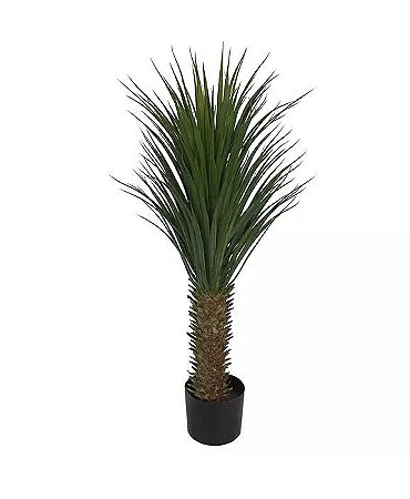 Planta Árvore Artificial Yucca Com Pote Verde 1,1m