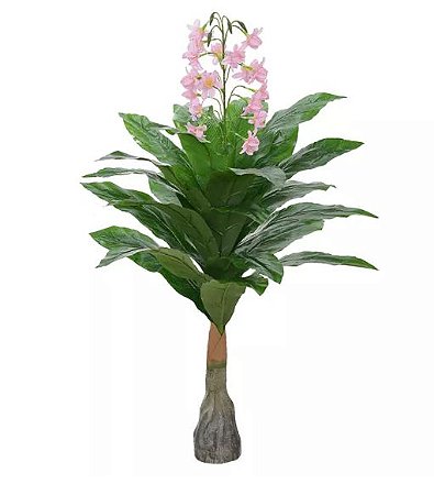 Planta Árvore Artificial Flor Rosa Claro 1,1m