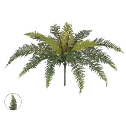 Folhagem Artificial Samambaia Verde 2 Tons Real Toque 55cm