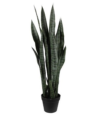 Planta Árvore Artificial Espada-de-São-Jorge Verde Escuro 90cm