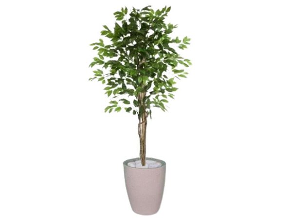 Planta Artificial Ficus Verde 1,50 kit + Vaso S. Bege 30 cm