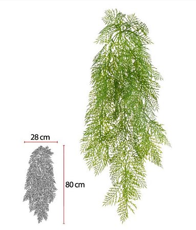 Folhagem Artificial Grass Pendurar Verde 87cm