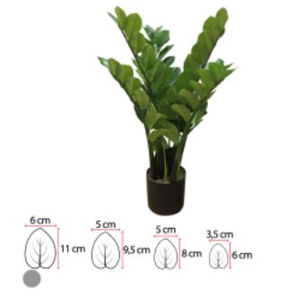 Planta Árvore Artificial Zamioculca Real Toque Verde - 70cm