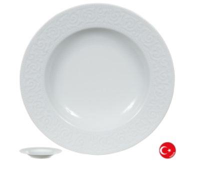 Prato Fundo Porcelana Acelya RD Branco 22cm