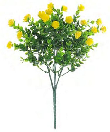 Folhagem Artificial Mini Flor X21 Amarela 32cm