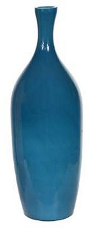Vaso Decorativo Vidro Azul 47cm