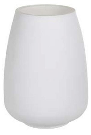 Vaso Decorativo Vidro Branco 25cm