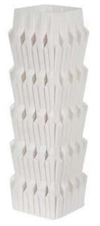 Vaso Decorativo Cerâmica Branco 42cm