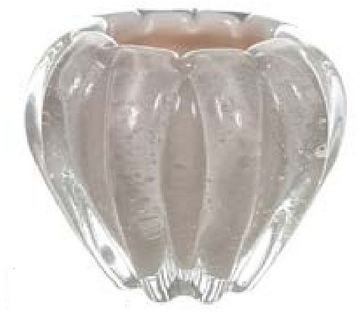 Vaso Decorativo Vidro Bege Areia 12cm