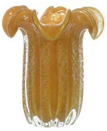 Vaso Decorativo Vidro Amarelo Mostarda 21cm