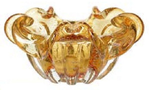 Vaso Decorativo Vidro Âmbar 10cm