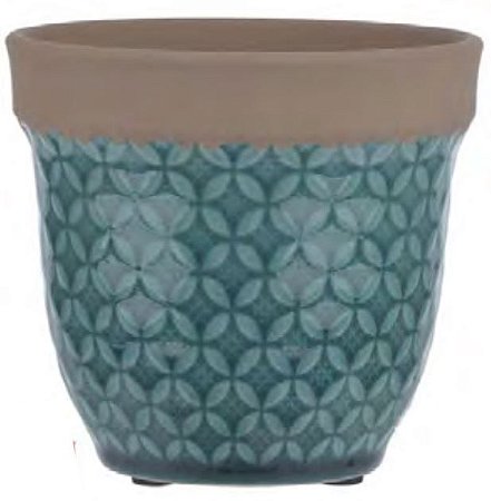 Vaso Cerâmica Turquesa 10cm