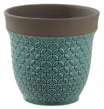 Vaso Cerâmica Turquesa 12cm