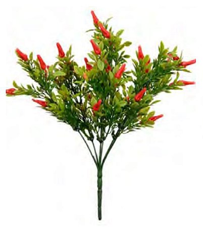 Planta Artificial Pendentes Pimenta Vermelho 37cm