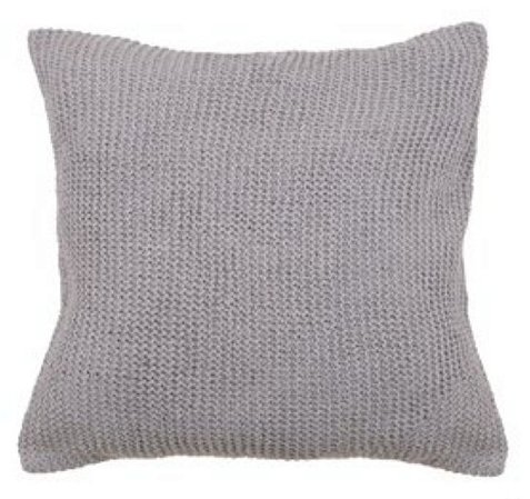 Almofada Croche Naturaliza D&A Cinza 45x45cm