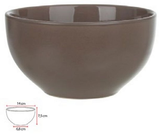 Bowl Ceramica Savoie Redondo Fendi 14x6,8x7,5cm