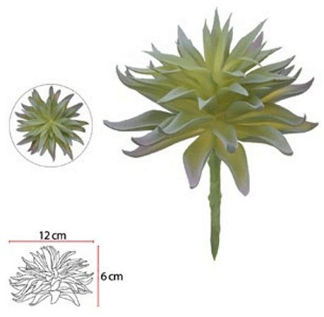 Planta Artificial Suculenta Verde Frosted 15cm
