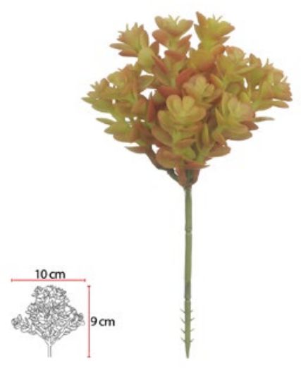 Planta Artificial Suculenta Laranja 20cm