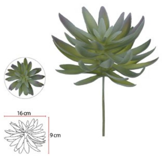 Planta Artificial Suculenta Verde 22cm