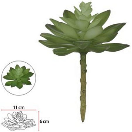 Planta Artificial Suculenta Verde 2T 13cm