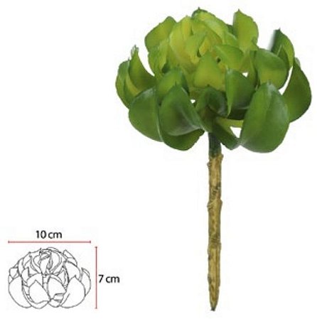 Planta Artificial Suculenta Verde 17cm
