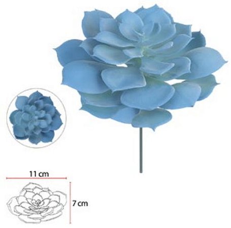 Planta Artificial Suculenta Azul 11cm