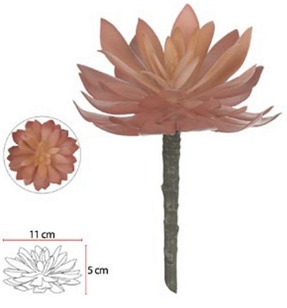 Planta Artificial Suculenta Ocre 14cm