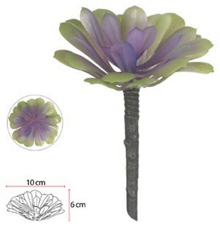 Planta Artificial Suculenta Purpura 13cm