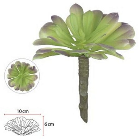 Planta Artificial Suculenta Verde 13cm