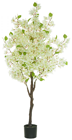 Planta Artificial Bougainville Pu C/Pote X622 Creme 1,50m