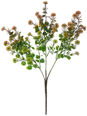 Folhagem Grass C/Print Plastico X36 Laranja Outono 55cm