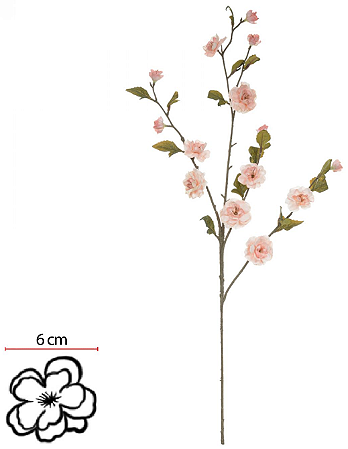 Haste Flor Cerejeira X14 Pessego Outono 90cm