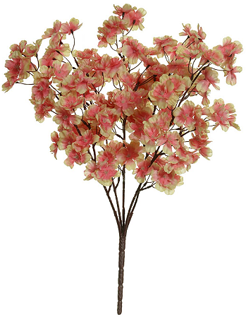 Planta Artificial Buque Cerejeira X150 Creme Outono Rosa 52cm