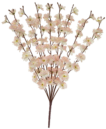 Planta Artificial Buque Flor Cerejeira X90 Rosa Claro 60cm