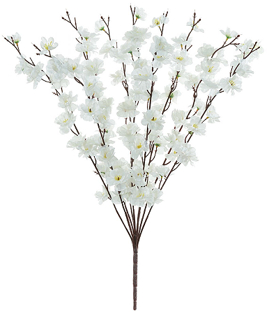 Planta Artificial Buque Flor Cerejeira X90 Branco 60cm