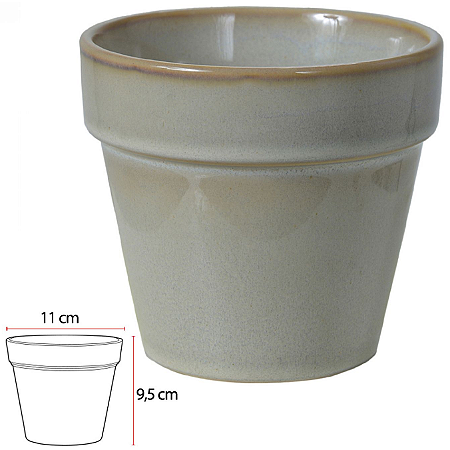 Vaso Cerâmica Bege 9,5cm