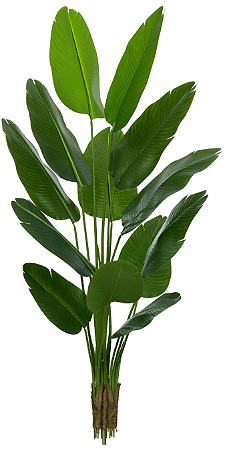 Planta Árvore Artificial Bananeira de Jardim Real Toque X13 Verde 1,80m