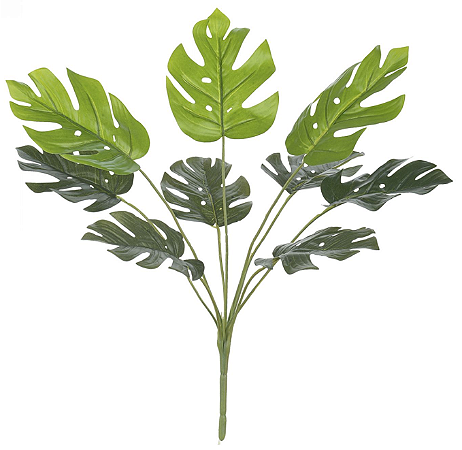 Folhagem Artificial Costela De Adão Forracao Real Toque X9 Verde 43cm