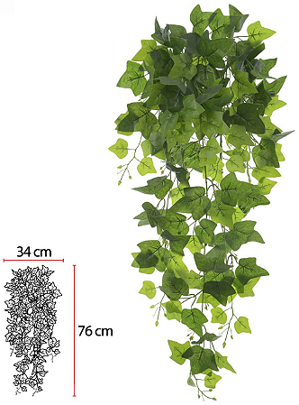 Planta Artificial Folhagem Hera Pendurar Real Toque X153 Verde 1M