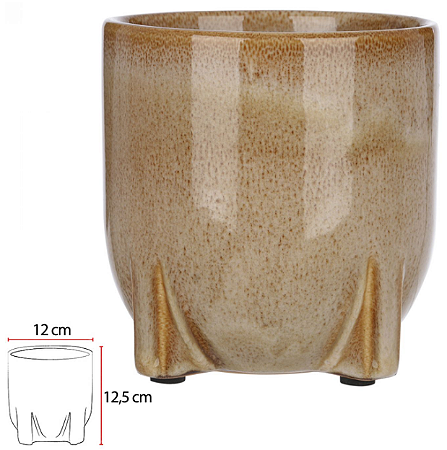 Vaso Ceramica Marrom 12,5cm
