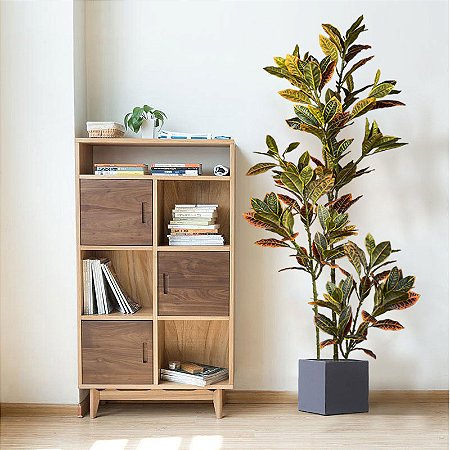 Planta Árvore Artificial Croton 120cm / 80cm / 120cm + 80cm