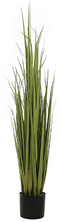 Planta Artificial Árvore Folhagem Grass C/Pote X118 Verde 1,19m