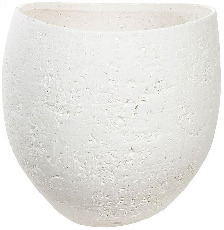 Vaso Decorativo Ceramica Branco 28cm