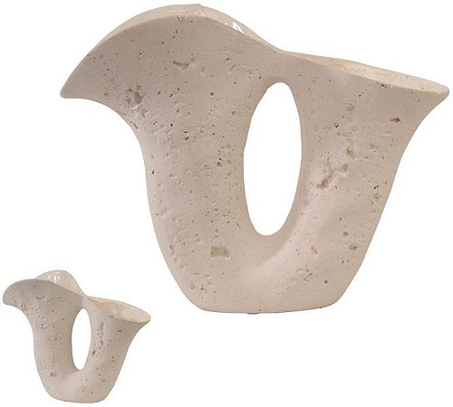 Vaso Decorativo Ceramica Off White 22,5cm